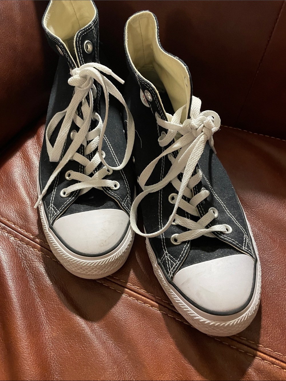 Converse Black and White High Top Canvas Sneakers